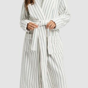 Cozy Earth Striped Robe with Tie Belt